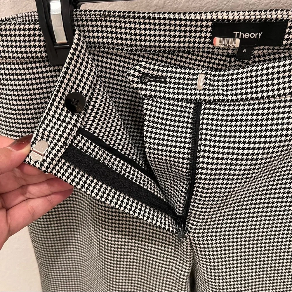 THEORY Houndstooth Classic Skinny Pants